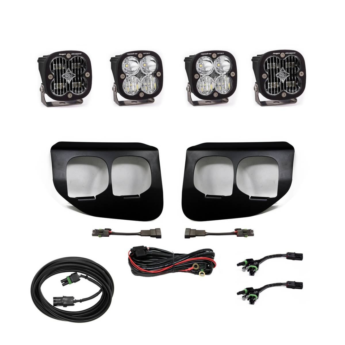 Image of Baja Designs Squadron Sport Combo & SAE Fog Light Kit For 2020+ Ford Super Duty