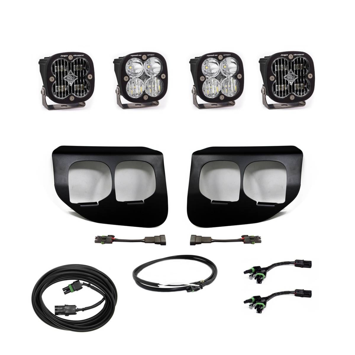 Image of Baja Designs Squadron Sport SAE Fog Lights W/ Upfitter For 20+ Ford Super Duty