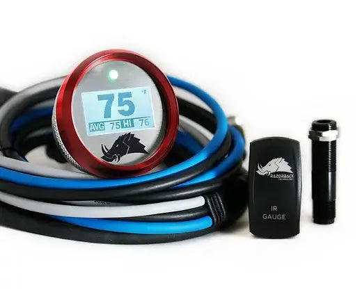 Image of Razorback 3.2 Edition Dimmable Infrared CVT Belt Temperature Gauge - Red