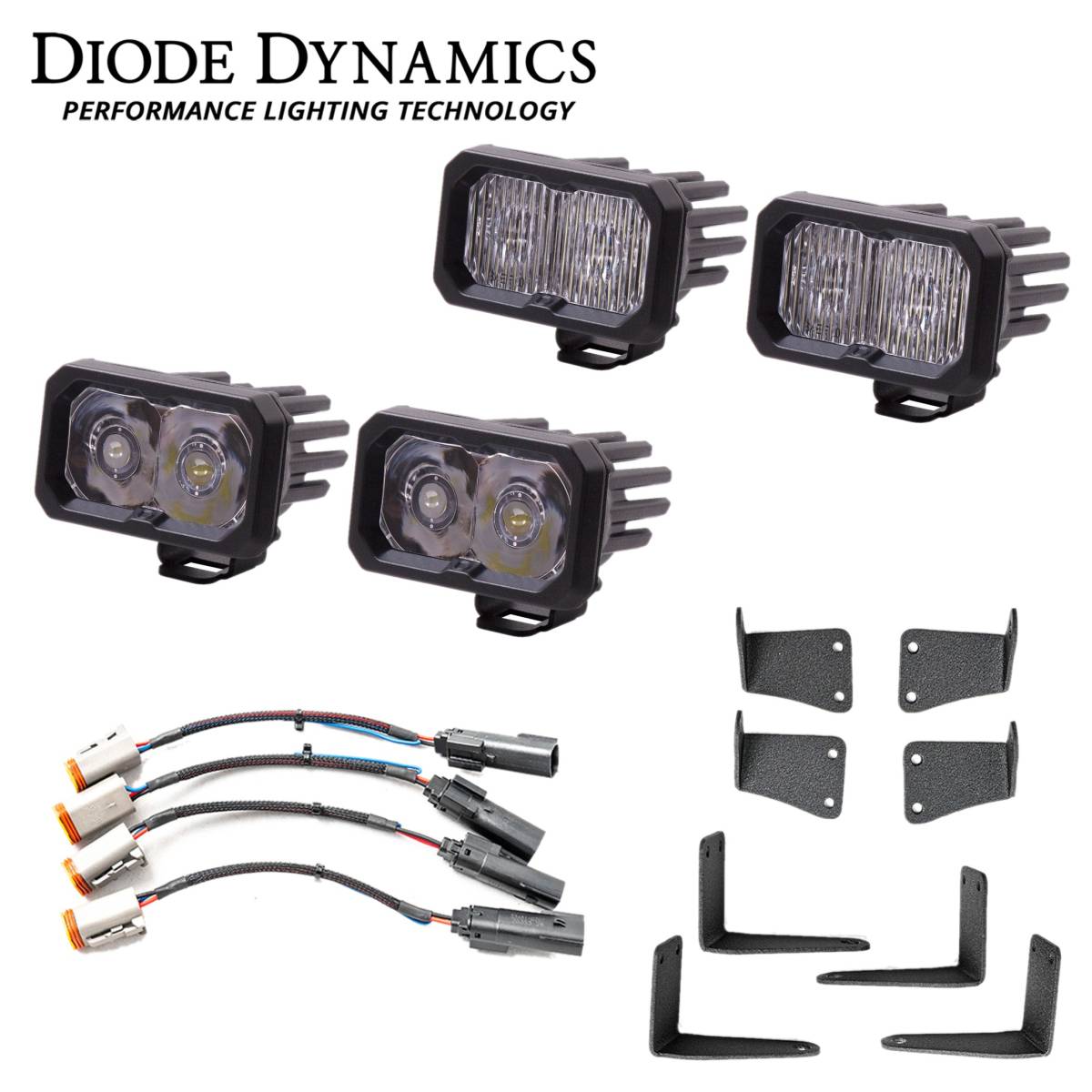 Image of Diode Dynamics SSC2 Pro Fog Light Kit W/ Amber Backlight For 2021+ Ford Raptor