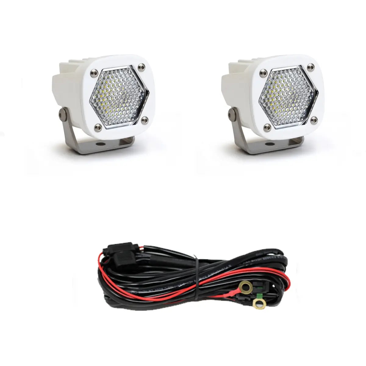 Image of Baja Designs White S1 Clear Work/Scene LED Lighting Kit With Toggle Harness