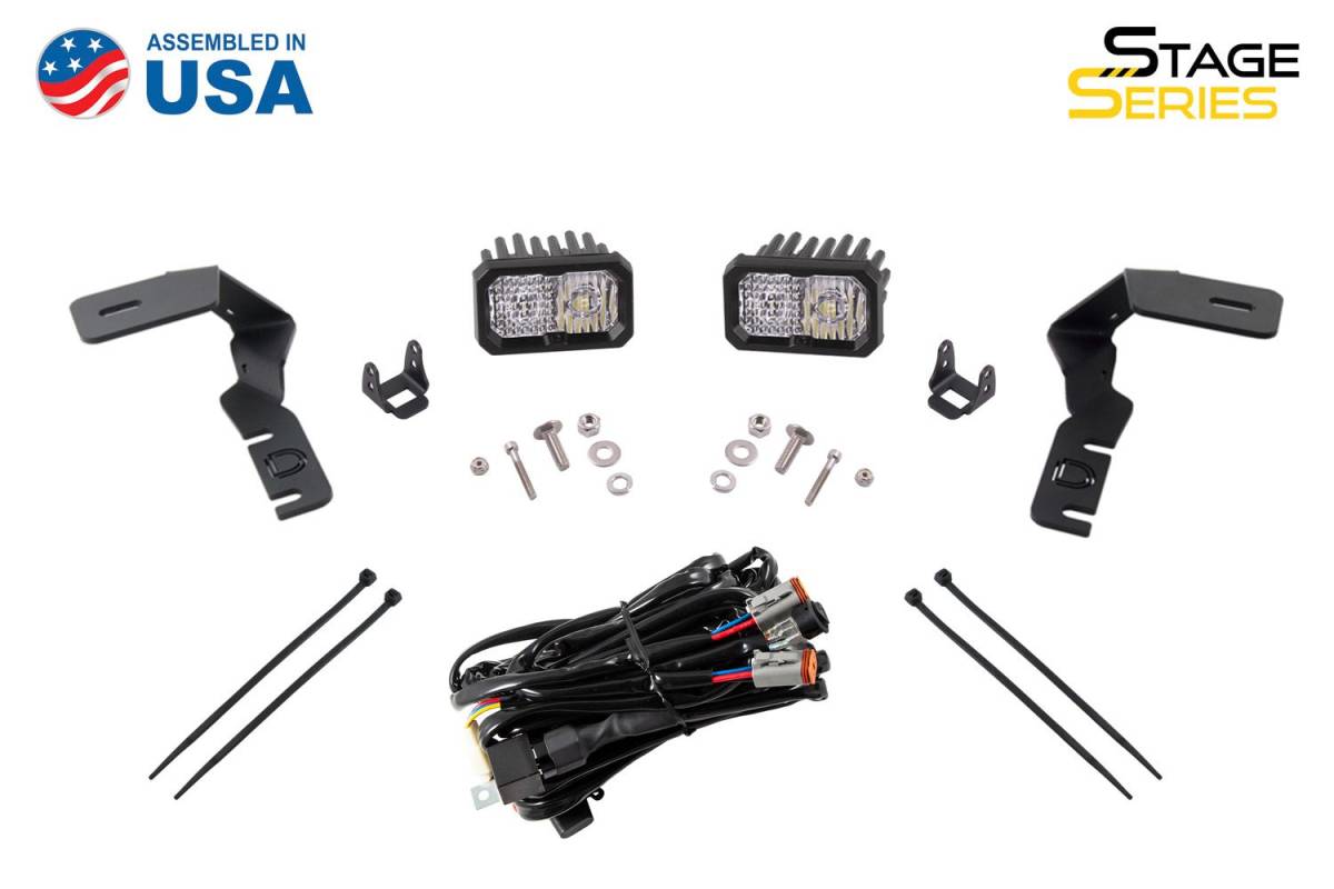 Image of Diode Dynamics Clear SSC2 Pro 6000K LED Ditch Light Kit For 2019+ Ford Ranger