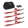 Image of SpeedStrap UTV/SXS Kit 1.5″ Red Strap Ratchet Tie-Down Kit W/ Tool Bag