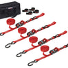 Image of SpeedStrap Heavy Duty 1.5″ Red Strap Ratchet Tie-Down Kit For ATV/Motorcycle