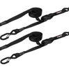 Image of SpeedStrap Heavy Duty Cam-Lock 1in by 10ft Black Strap Tie-Down W/ Snap S-Hooks 2-Pack