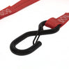 Image of SpeedStrap Heavy Duty Cam-Lock 1in by 10ft Red Strap Tie-Down W/ Snap S-Hooks 2-Pack