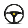 Image of Momo Monte Carlo 350MM Black Leather Steering Wheel Yellow Stitching MCL35BK5B