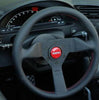 Image of Momo Monte Carlo 350MM Black Leather Steering Wheel W/ Red Stitching MCL35BK3B