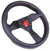 Image of Momo Monte Carlo 320MM Black Leather Steering Wheel W/ Red Stitching MCL32BK3B
