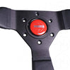 Image of Momo Monte Carlo 320MM Black Leather Steering Wheel W/ Red Stitching MCL32BK3B