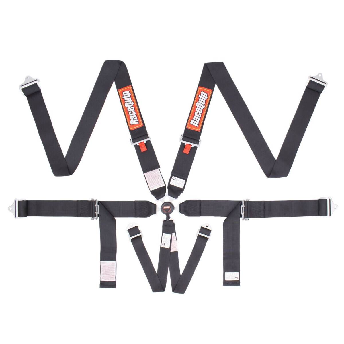 Image of RaceQuip 744004RQP Camlock 6 Point Harness Set - SFI 16.1 - Black