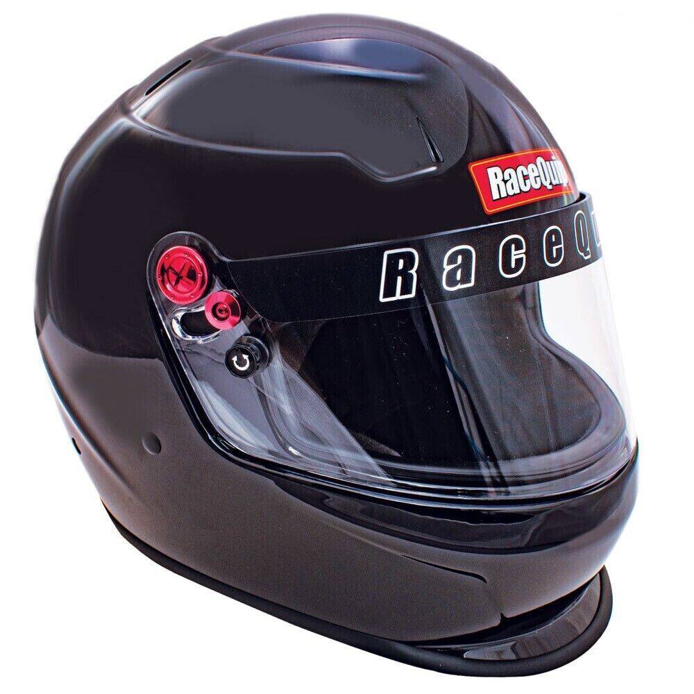 Image of RaceQuip PRO20 Full Face Racing Helmet Gloss Black Medium - Snell SA2020 Rated