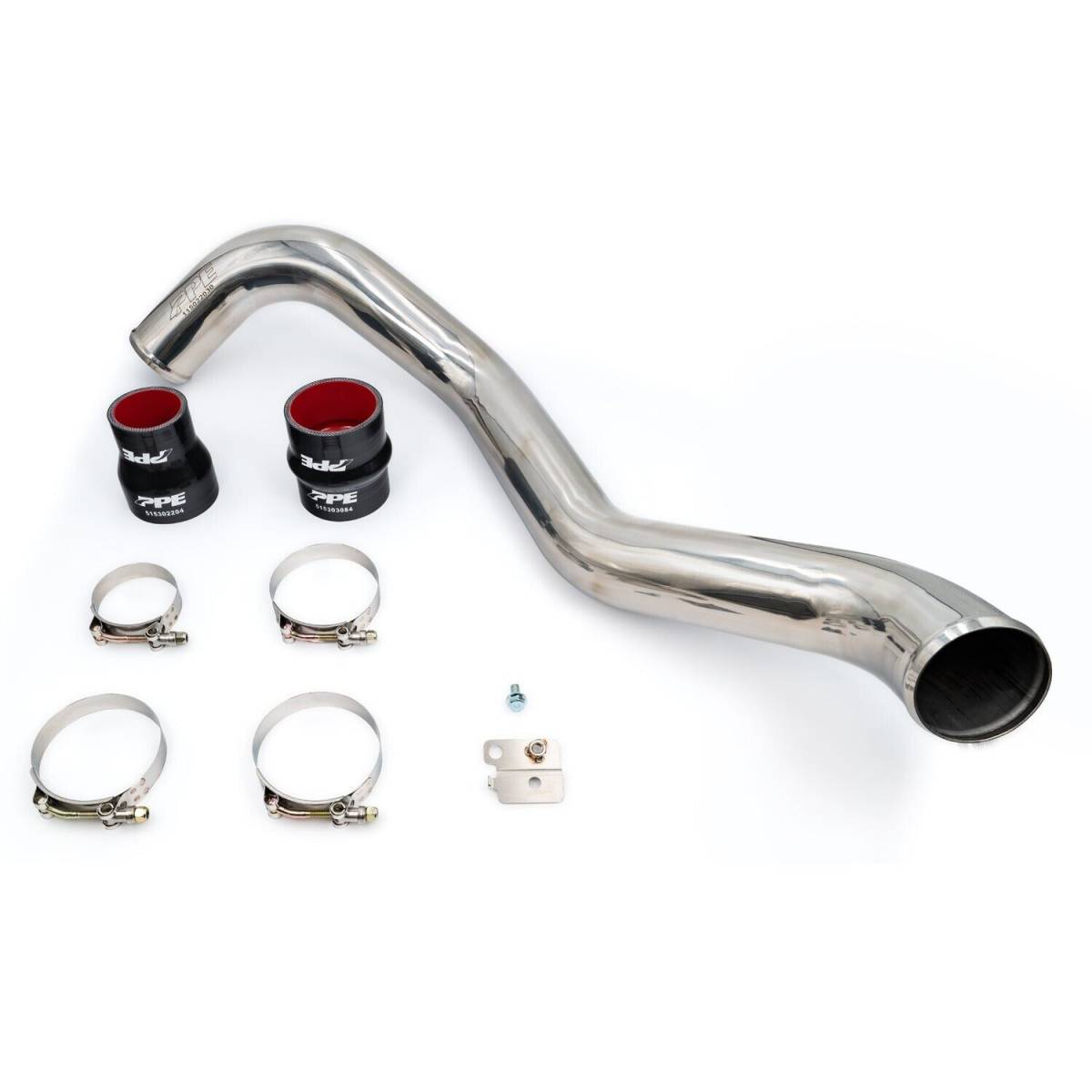 Image of PPE Polished Hot Side Intercooler Charge Pipe For 04-10 GM 6.6L Duramax Diesel
