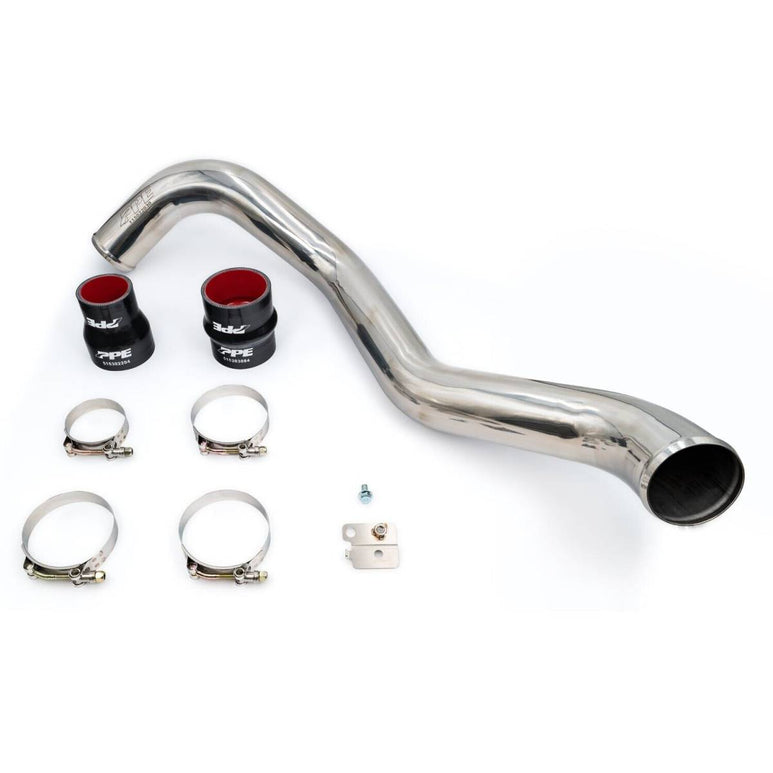 Image of PPE Polished Hot Side Intercooler Charge Pipe For 04-10 GM 6.6L Duramax Diesel