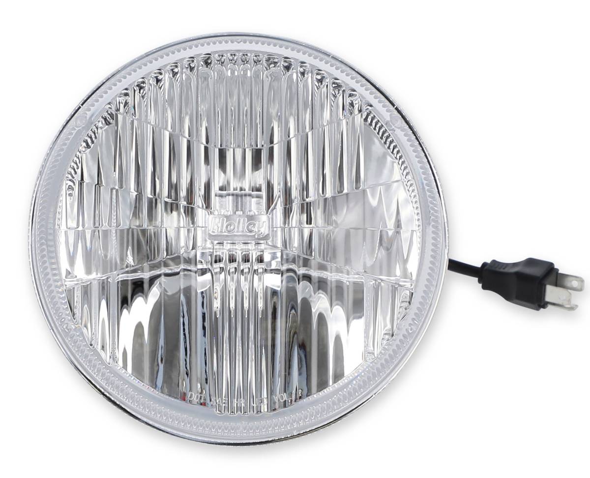 Image of Holley Retrobright 3000K White LED 7" Round Head Light For Classic Vehicles