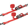 Image of SpeedStrap Red 1.5"x10' UTV Ratchet Tie Down W/ Floating Snap Hook (2-Pack)