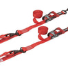 Image of SpeedStrap Red 1.5"x10' Ratchet Tie Down W/ Floating Hook and Soft Tie(2-Pack)