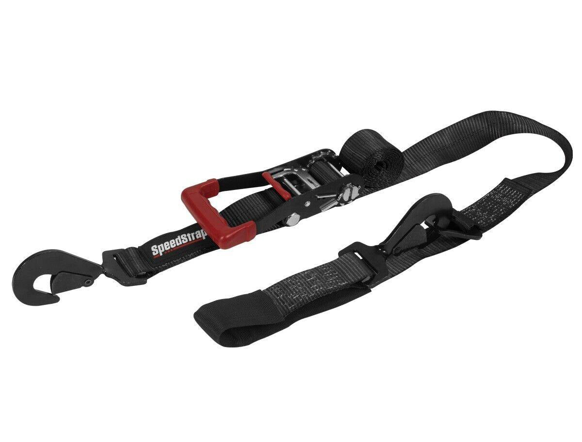 Image of SpeedStrap Black 2"x10' Ratchet Tie-Down W/ Floating Snap Hook and Axel Strap