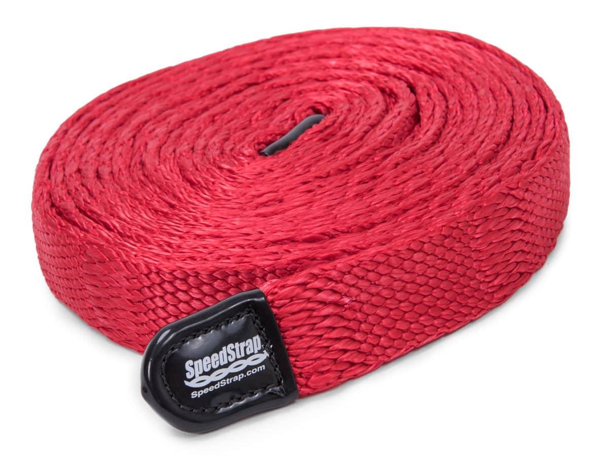 Image of SpeedStrap Red 7,000 lb Heavy Duty 1" SuperStrap Weavable 20' Recovery Strap
