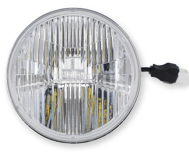 Image of Holley Retrobright 3000K White High Beam LED 5.75" Round Head Light