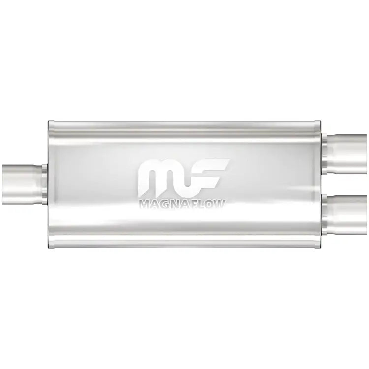 Image of MagnaFlow 3in Center Inlet 2.5in Dual Outlet Oval Straight-Through Muffler