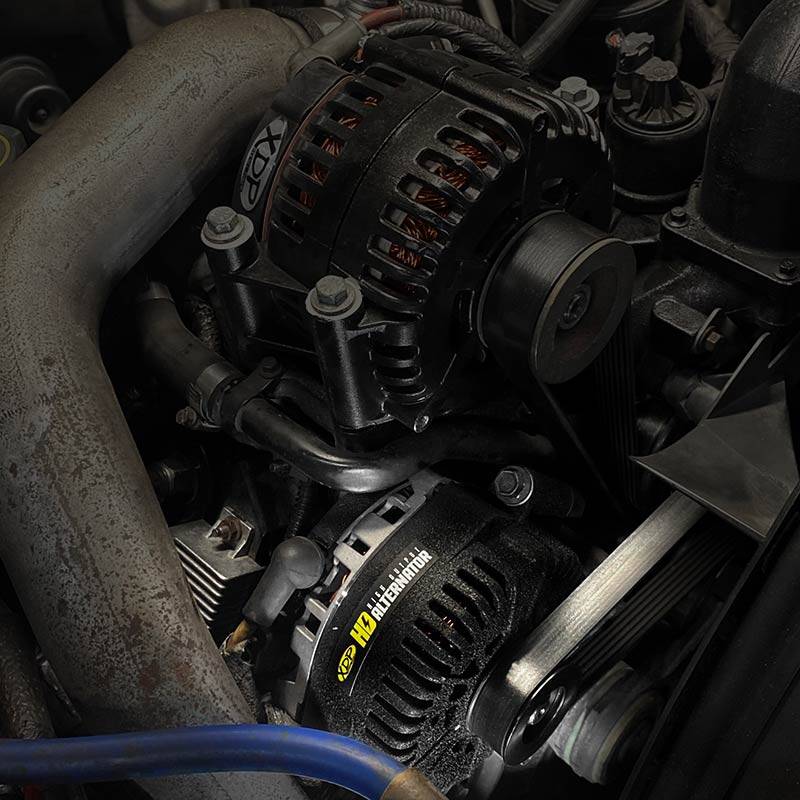 XDP Wrinkle Black HD High Output Secondary Alternator XD358 For
