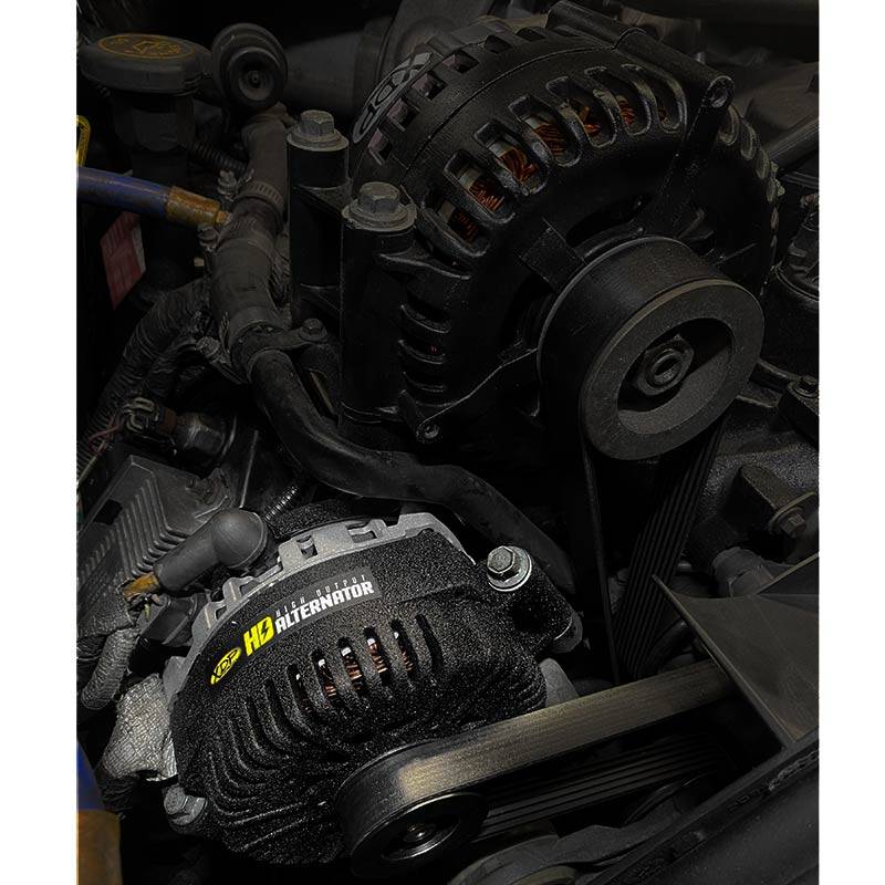 XDP Wrinkle Black HD High Output Secondary Alternator XD358 For