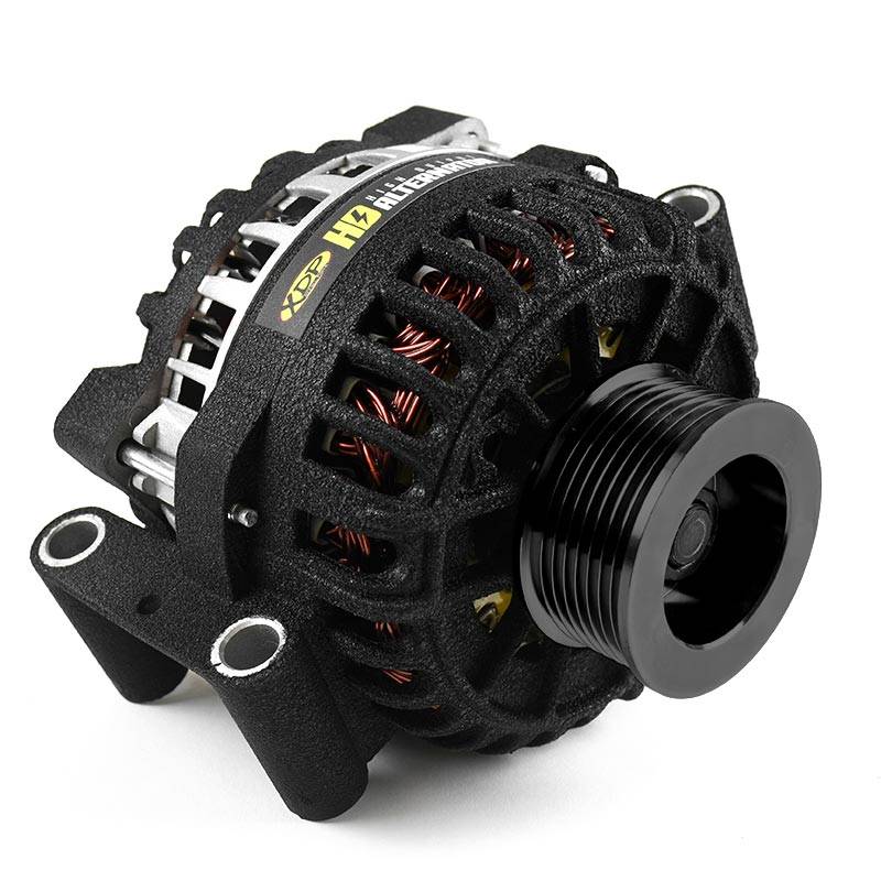 Image of XDP Wrinkle Black HD High Output Alternator For 2006-2007 Ford 6.0L Powerstroke