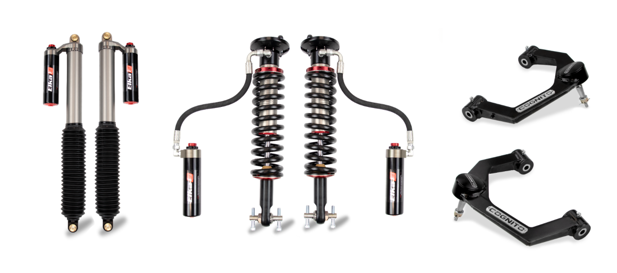Image of Cognito 2.5-Inch Leveling Kit With Elka 2.5 Reservoir Shocks For 15-20 Ford F150