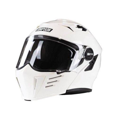 Image of Simpson Racing Products Mod Bandit Motorcycle Helmet White - Medium
