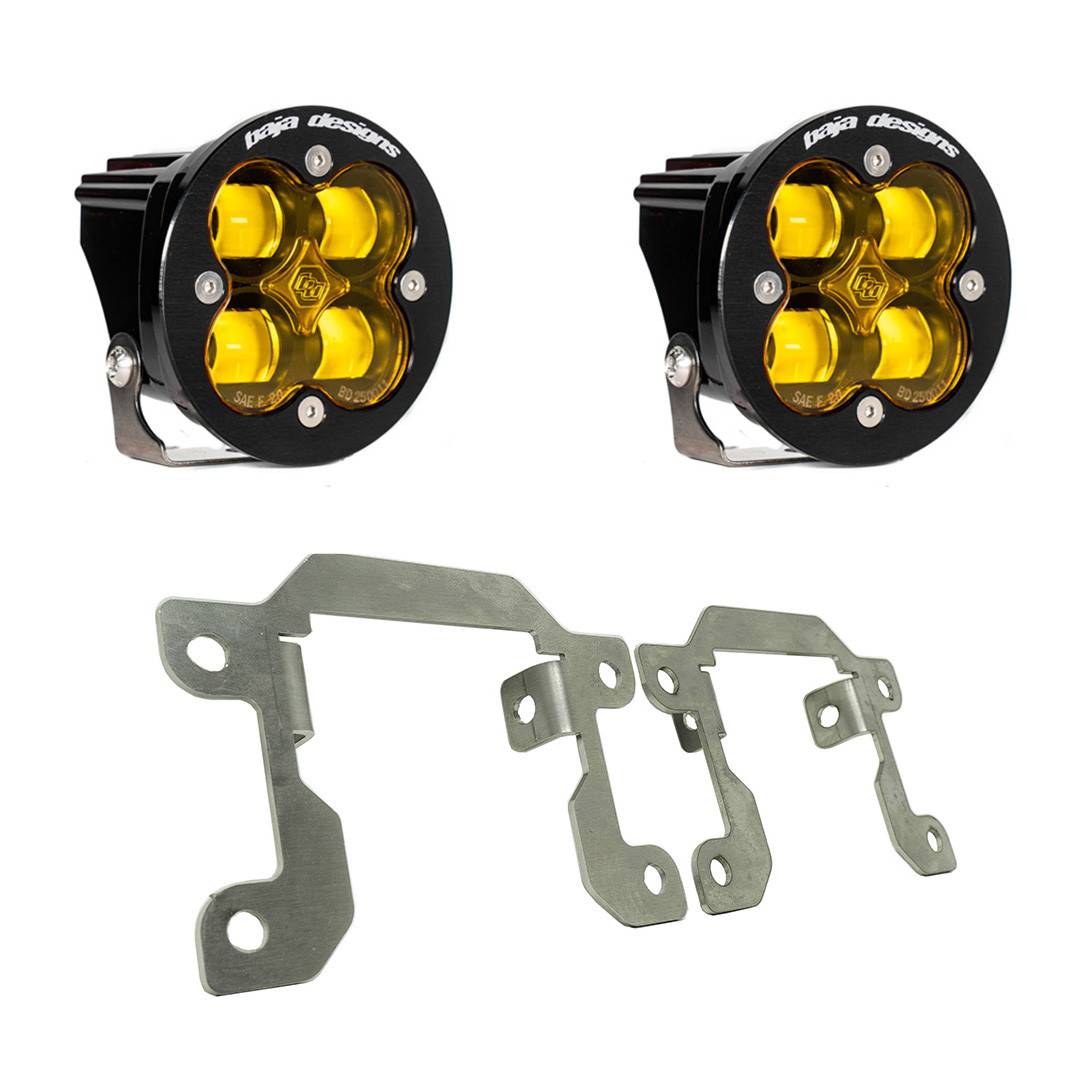 Image of Baja Designs SAE Amber Squadron Fog Light Pocket Kit For 19+ Ford Ranger/Bronco
