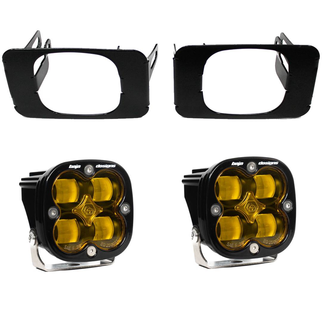 Image of Baja Designs Squadron Amber SAE Fog Light Kit For 15-19 F-150 & 17-19 F-250/F-350