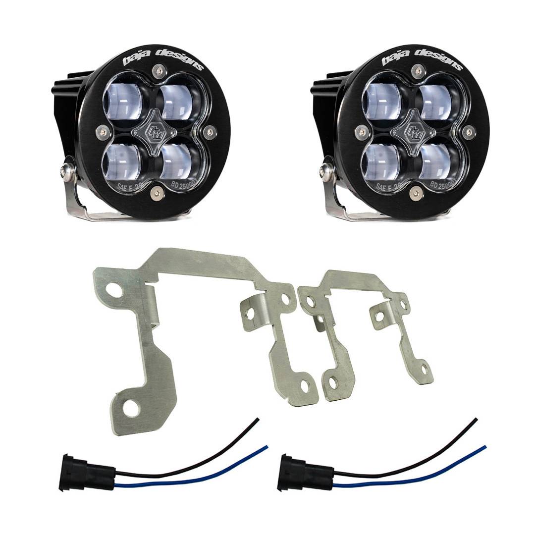 Image of Baja Designs Squadron Clear SAE Fog Light Pocket Kit For 2019+ Ram 2500/3500