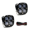 Image of Baja Designs Squadron SAE Wide Cornering Clear LED Light Pods W/ Rock Guards