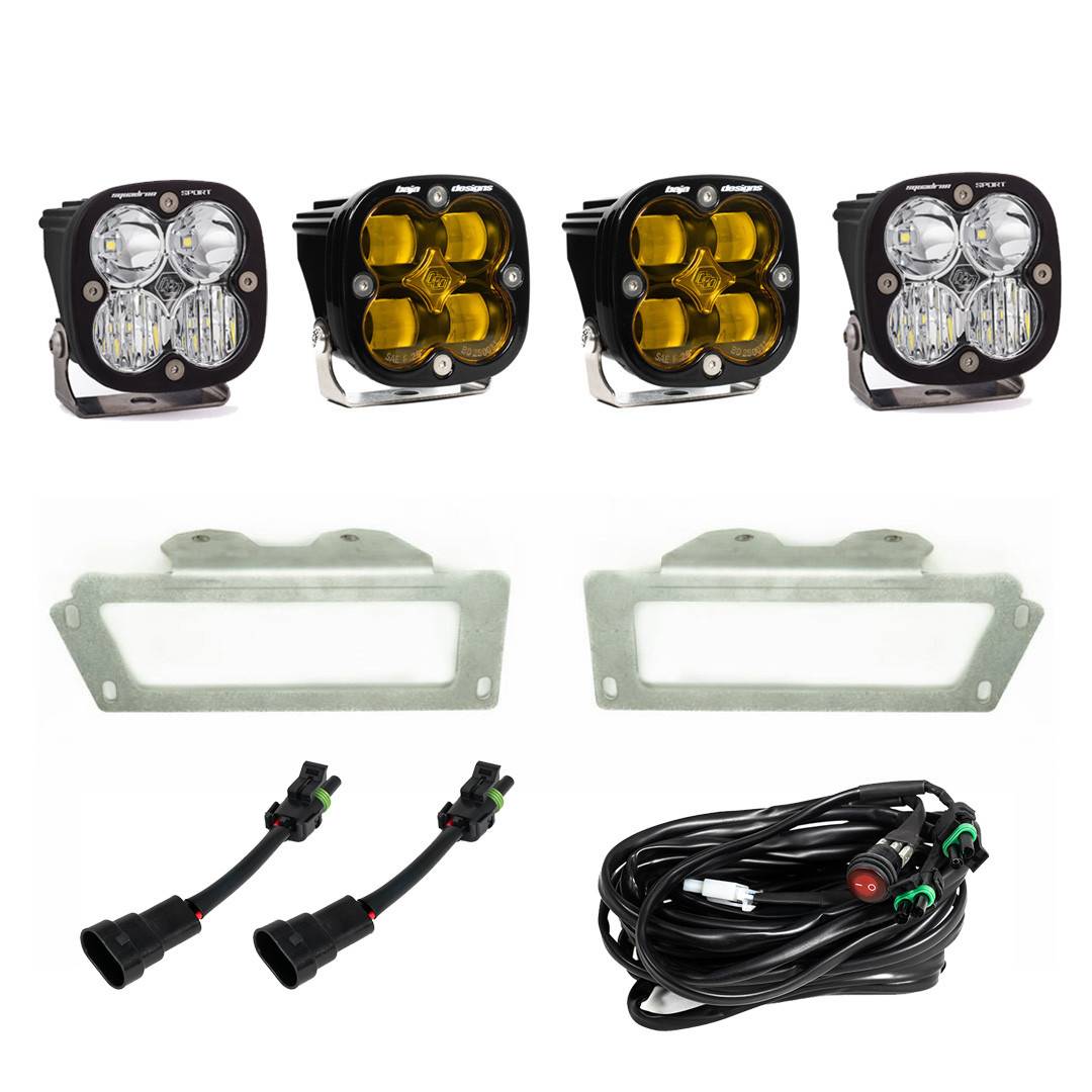 Image of Baja Designs Squadron SAE LED Fog Light Pocket Kit For 09-18 Dodge Ram 1500/2500/3500