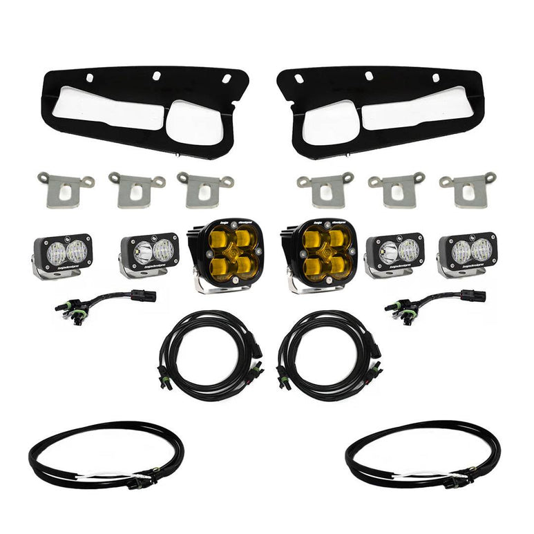 Image of Baja Designs Toggle SAE Amber Fog Light Kit For 21+ Ford Bronco W/ Steel Bumper