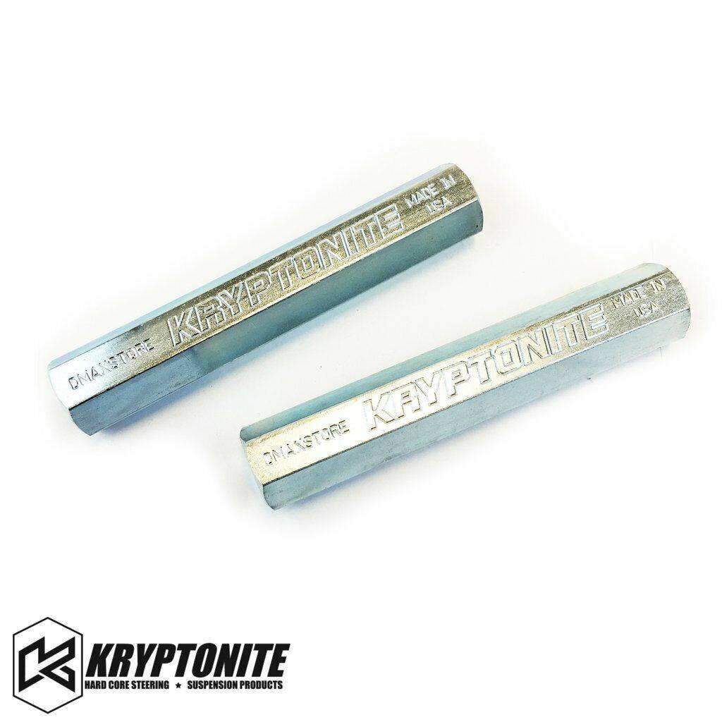 Image of Kryptonite Zinc Plated Tie Rod Sleeves For 2007-2022 GMC/Chevy 1500/2500/3500