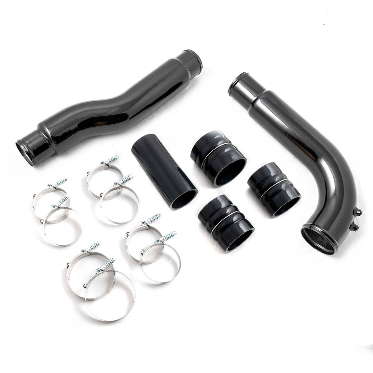 Image of Rudy's Gloss Black Intercooler Pipe & Boot Kit For 07-09 Dodge 6.7L Cummins Diesel
