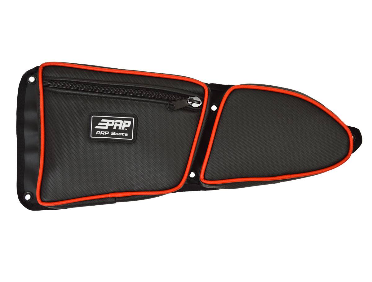 Image of PRP Driver Side Red Door Bag W/ Knee Pad For Polaris RZR XC/S/XP/Turbo/Turbo S