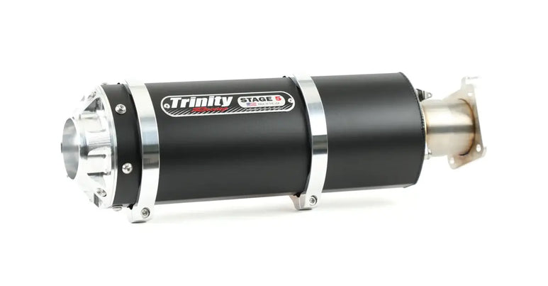 Image of Trinity Black Stage 5 Dual Slip-On Muffler For 20-23 TERYX KRX 1000 / 4 Seater