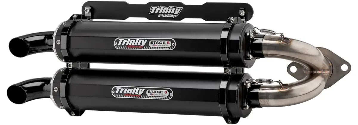 Image of Trinity Racing Cerakote Stage 5 Dual Slip-On Muffler For 2018-2022 RZR RS1