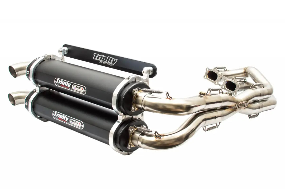 Image of Trinity Racing Black Full System Dual Exhaust For 2015-2023 RZR 1000 XP/XP4