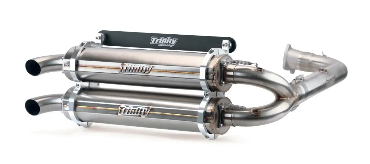 Image of Trinity Racing Stainless Steel Stage 5 Dual Full Exhaust For 16-21 RZR Turbo XP