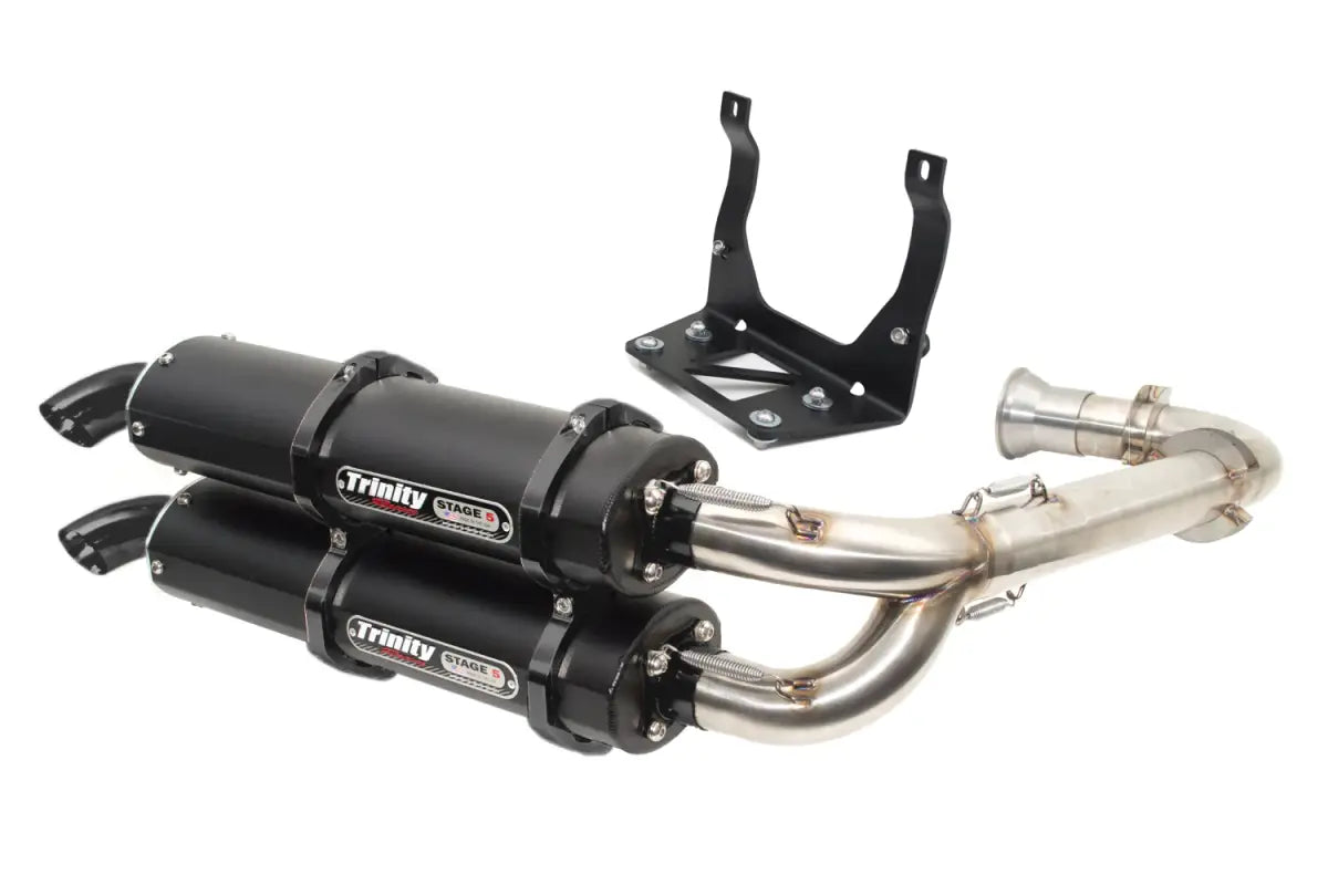 Image of Trinity Racing Stage 5 Cerakote Dual Exhaust For 2017-2023 Maverick X3 Turbo