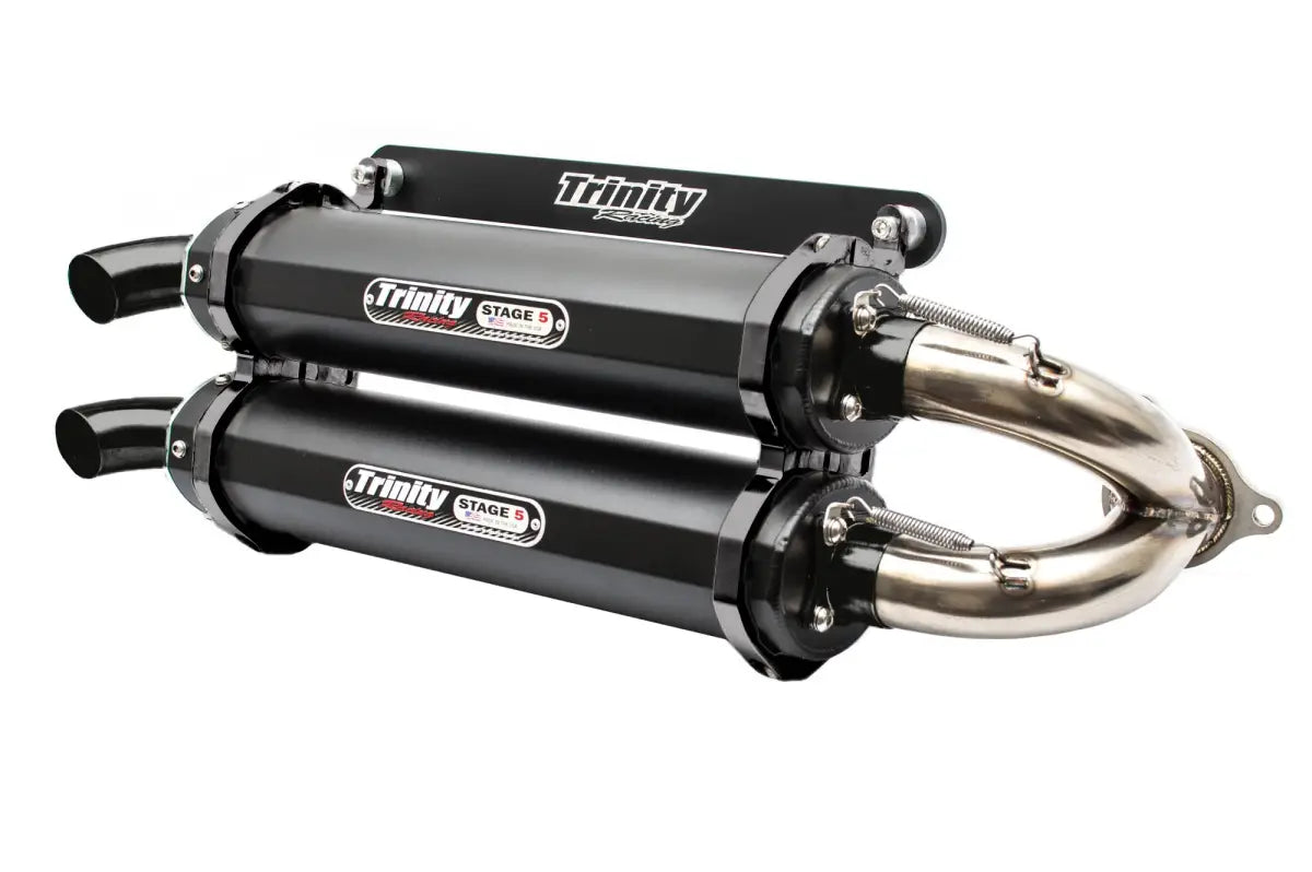 Image of Trinity Racing Cerakote Stage 5 Dual Slip-On Exhaust For 20-23 RZR Pro XP/XP4