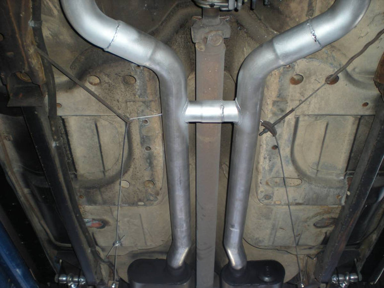 Made In USA Camaro Dual Exhaust System – 67 68 Transverse Muffler Big Block – Hugger Performance