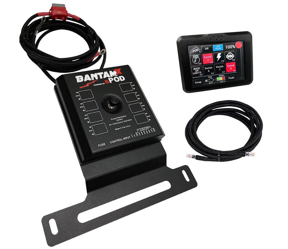 Image of sPOD BantamX Universal Programmable 8-Circuit Touchscreen For Jeep JL/JT