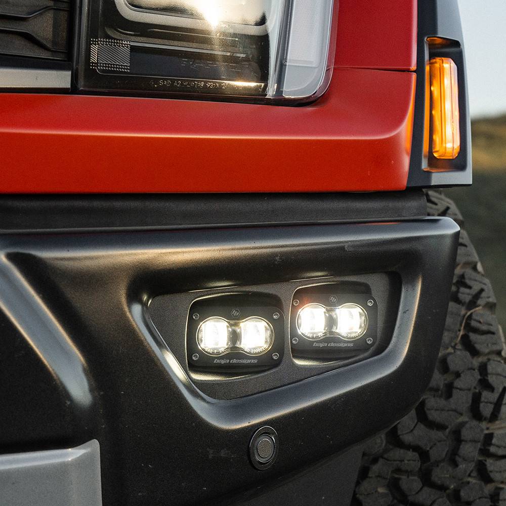 Image of Baja Designs 448171 Raptor S2 SAE Dual Fog Pocket Kit For 2021-2023 Ford F-150