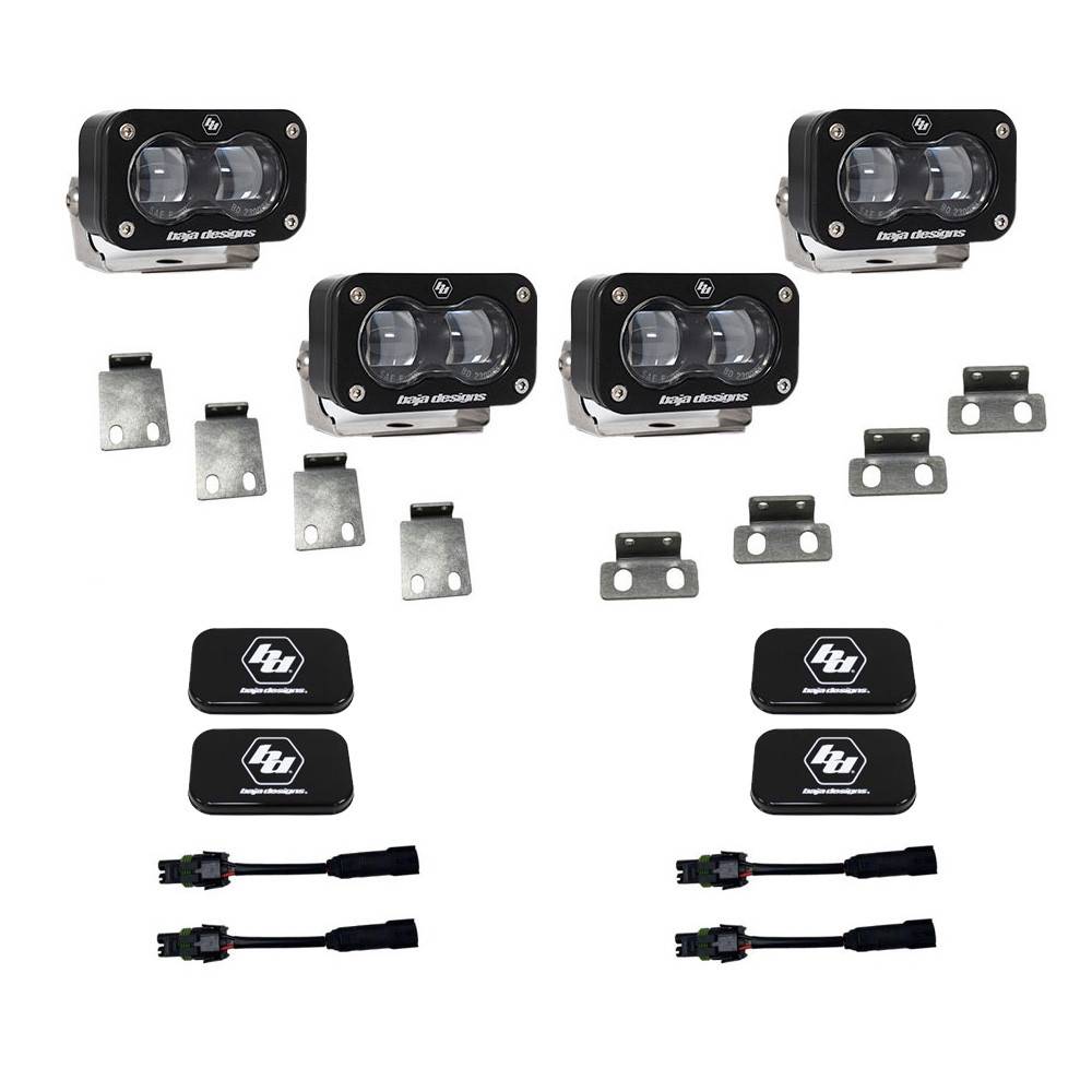 Image of Baja Designs 448166 Raptor S2 SAE Dual Fog Pocket Kit For 2021-2023 Ford F-150