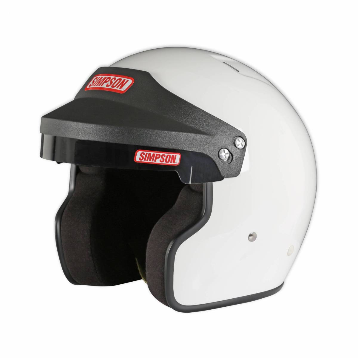Image of Simpson Racing Cruiser 2.0 Motorcycle/Race Helmet White - Medium - DOT/SNELL